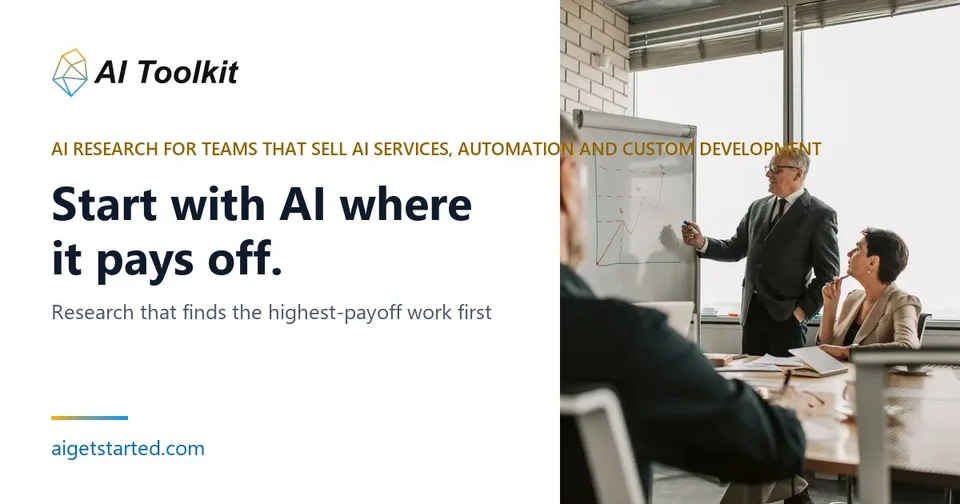 AI Toolkit, ranked AI work streams for one client company