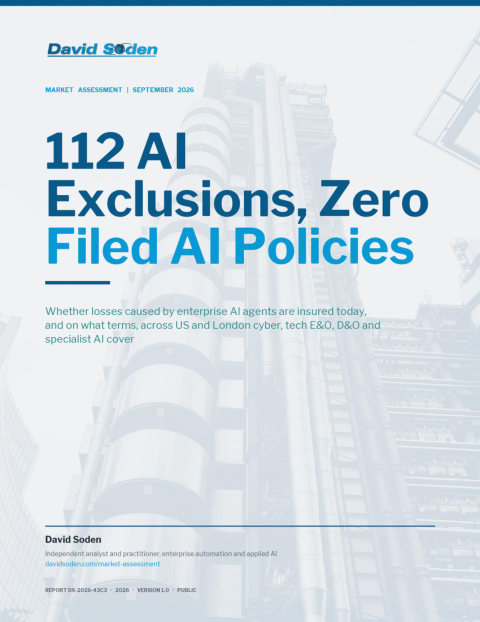 Cover of 112 AI Exclusions, Zero Filed AI Policies